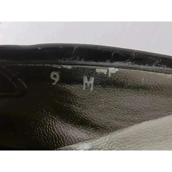 Sesto Meucci Leather Mules Slides Slip On Shoes Black Silver Chain Size 9 M - Picture 8 of 9